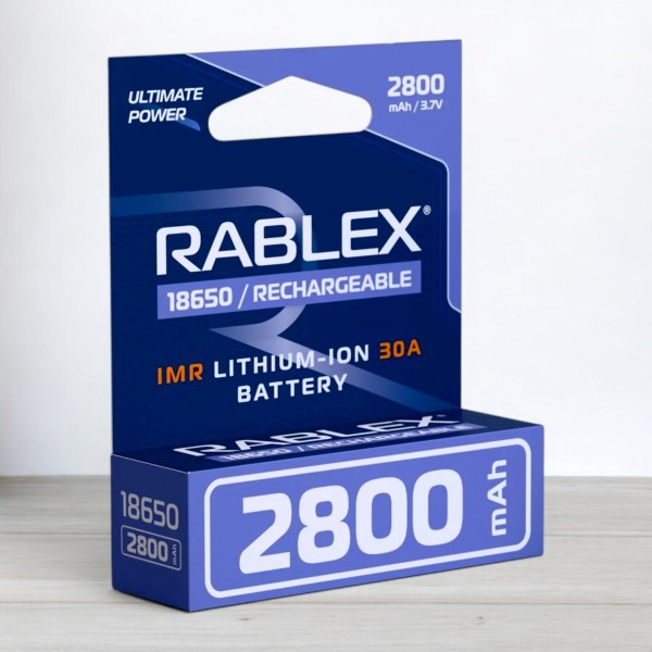 Акумулятор високотоковий Rablex 18650 Li-ion IMR 30A. 2800mah, 3,7V